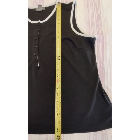 Ladies half button tank top XL Poly. (0034) - Picture 4 of 6